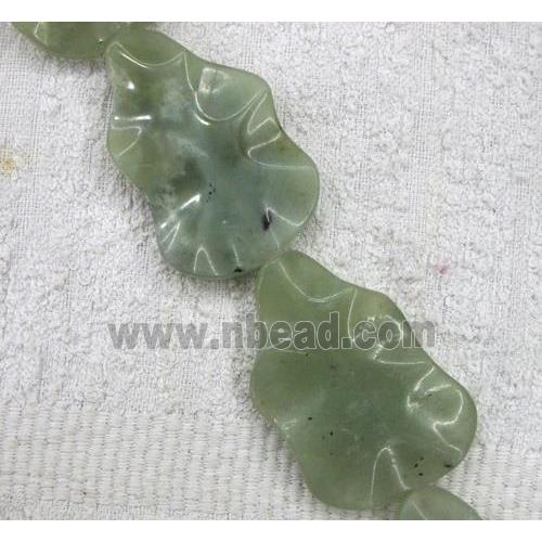 green jasper bead, cucurbit