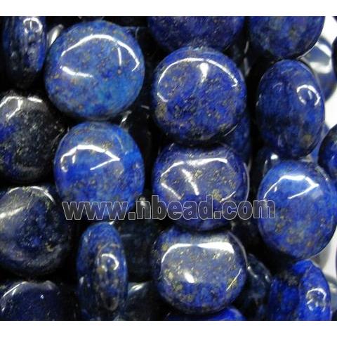 lapis lazuli bead, flat round