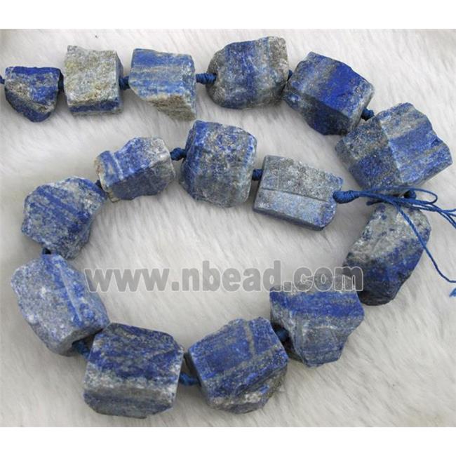 natural lapis lazuli bead, freeform nugget