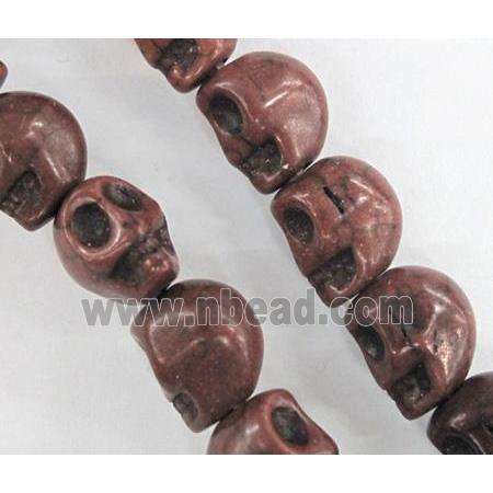 chocolate synthetic Turquoise skull beads