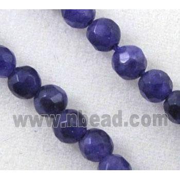 purple jade beads, tiny, faceted round
