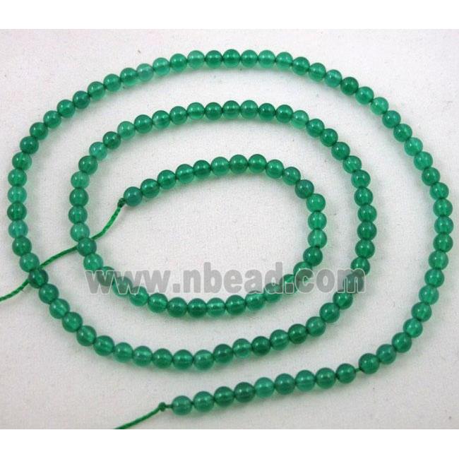 green agate beads, tiny, round