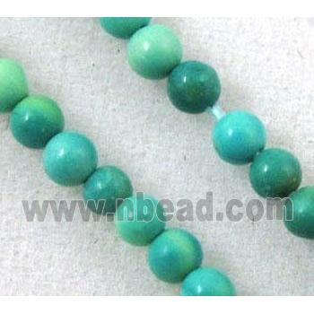 chunky green turquoise beads, tiny, round