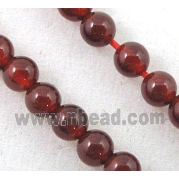deep-red agate beads, tiny, round