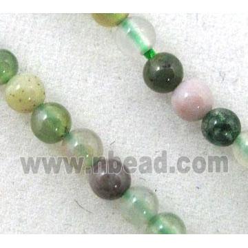 indian agate beads, multi-color, tiny, round