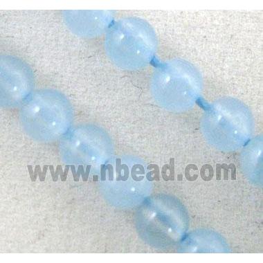 jade beads, tiny, round, sky-blue