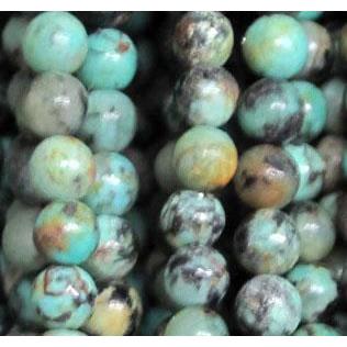 African turquoise beads, tiny, round