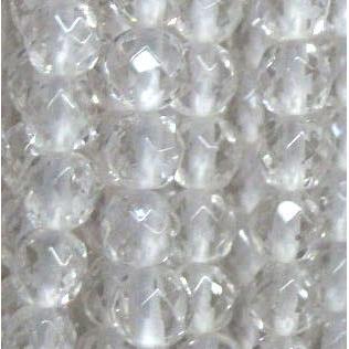 clear quartz beads, tiny, faceted round