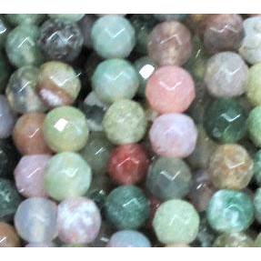 Indian agate beads, tiny, faceted round