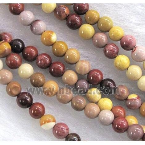 round mookaite beads, colorful, tiny