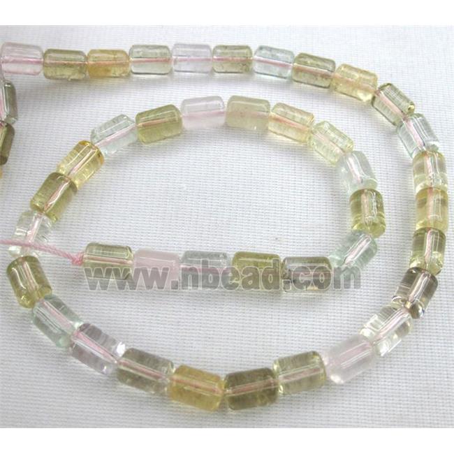 mixed crystal quarzt tube beads