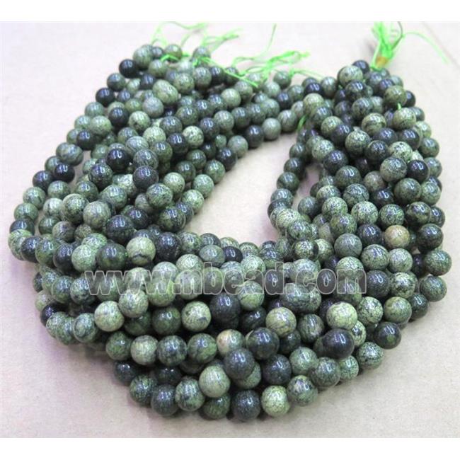 Russian Mountain Jade beads, round