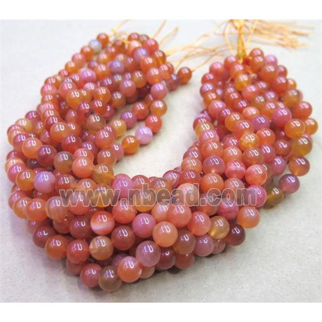 natural Red Botswana Agate beads, round