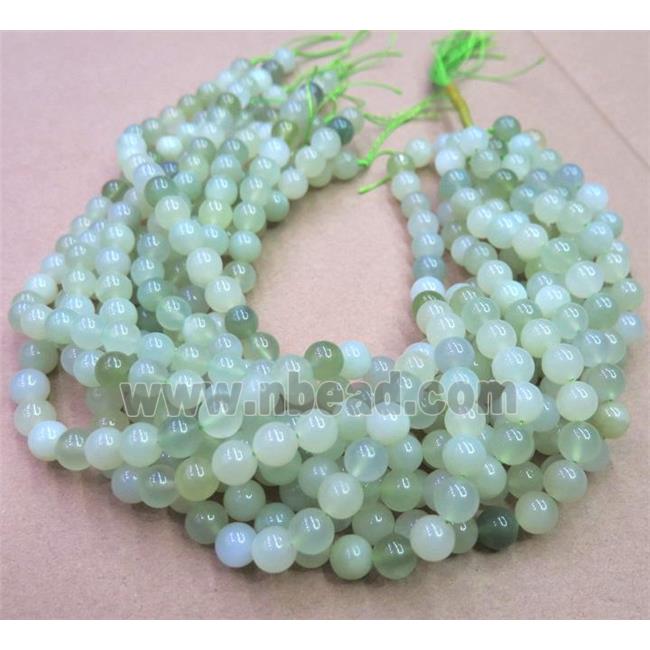 New Mountain Jade beads, round