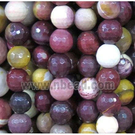 faceted round Mookaite Beads