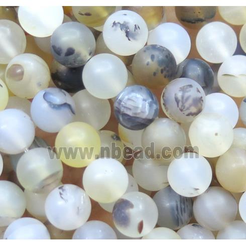 round matte Heihua montana Agate Beads