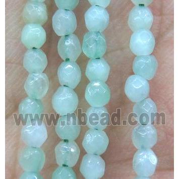 tiny Burman Chrysoprase beads, faceted round