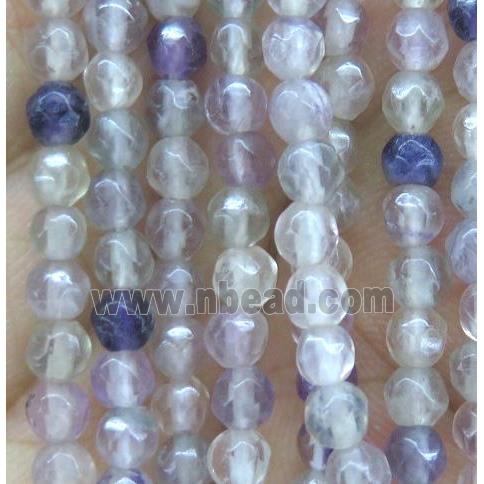 tiny Fluorite beads, faceted round