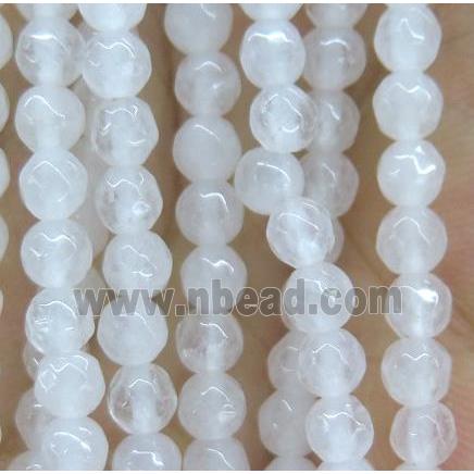 tiny Clear Quartz Beads, faceted round