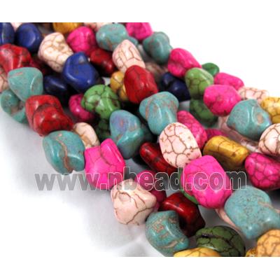 synthetic Turquoise free Beads, mix color