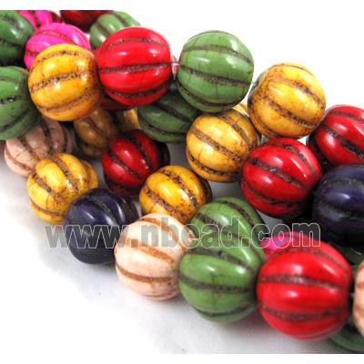 synthetic Turquoise watermelon Beads, mix color