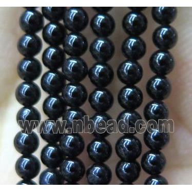 tiny black onyx agate beads, round
