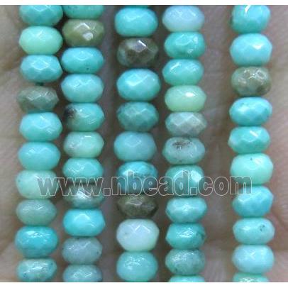 tiny green grass agate beads, faceted rondelle