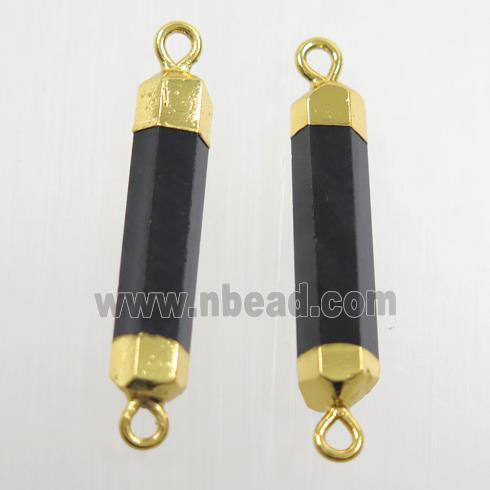 black onyx agate connector, stick