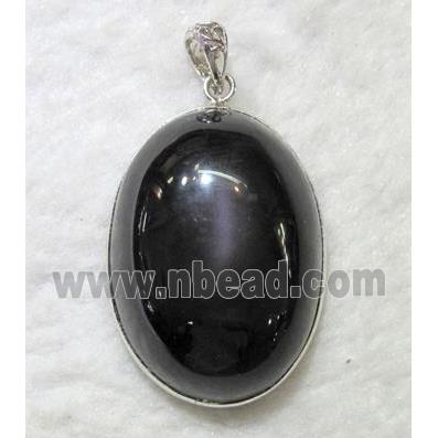 black obsidian pendant