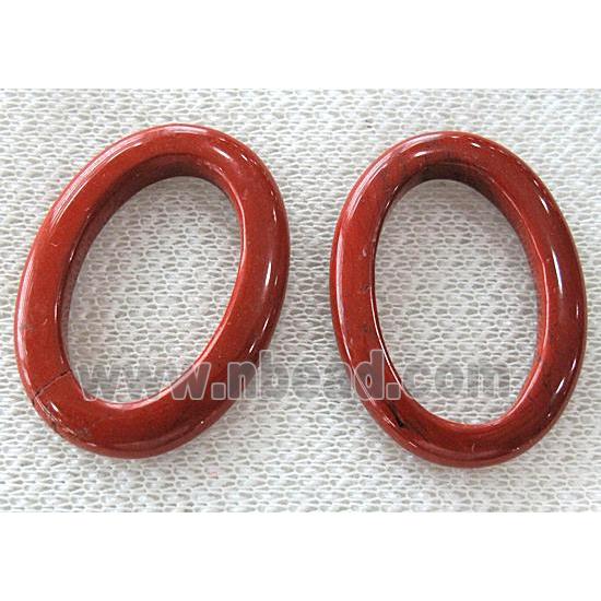 red jasper, oval ring linker