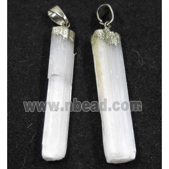 white Kyanite pendant, stick