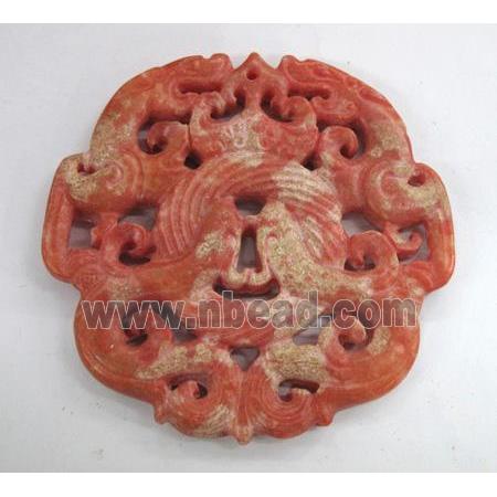 mixed Chinese Henan Jade pendants, carved