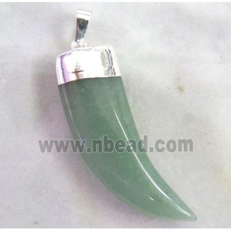 Green Aventurine pendant, horn
