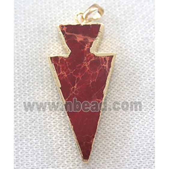 red Sea Sediment jasper pendant, arrowhead