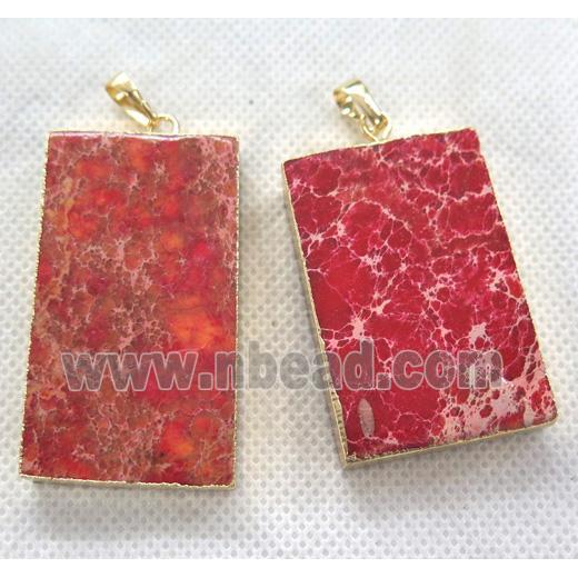 red Sea Sediment Jasper pendant, rectangle