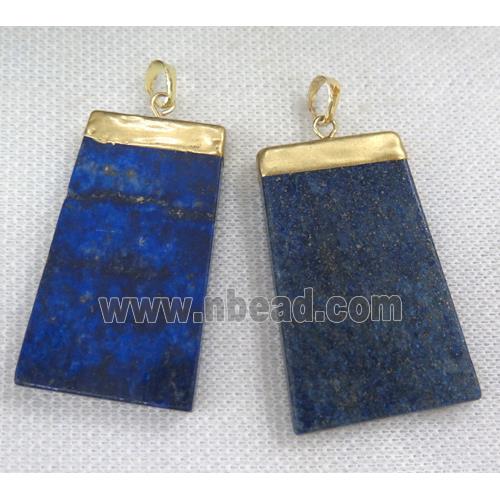 lapis lazuli pendant, trapeziform