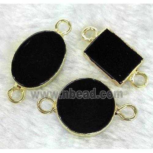 black onyx connector, mixed shapes