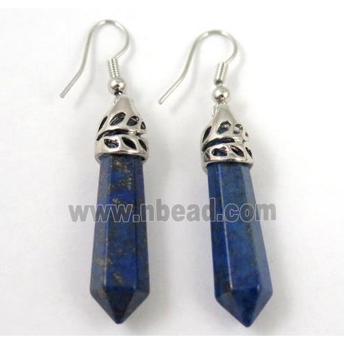 lapis lazuli stick earring