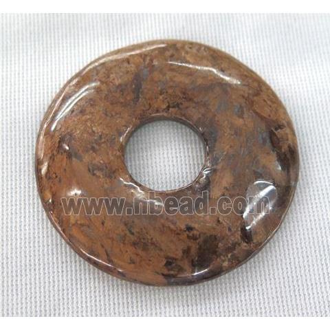 bronzite donut pendant