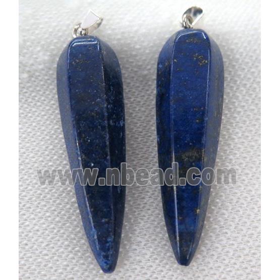lapis lazuli pendulum pendant, blue