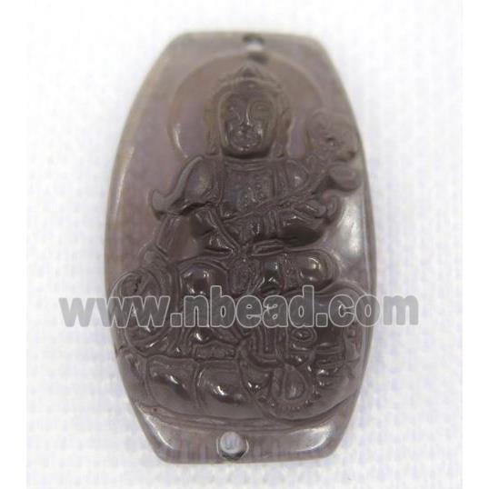 smoky Obsidian buddha connector