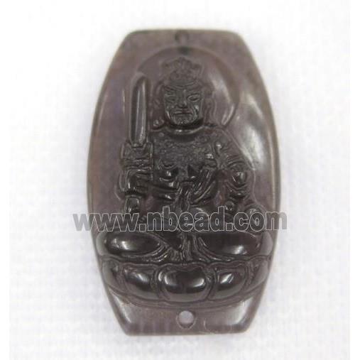 smoky Obsidian buddha connector