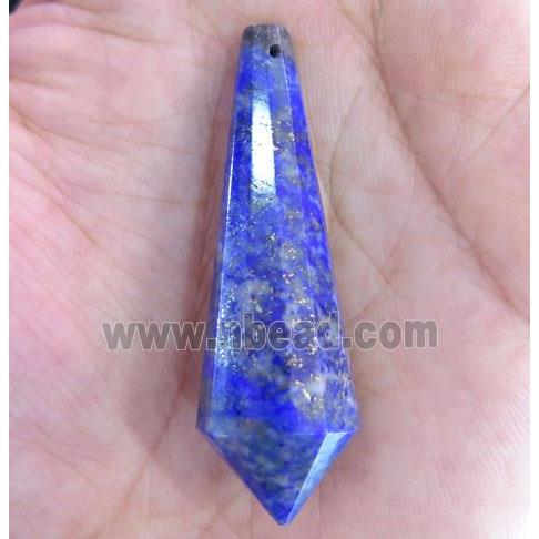 blue lapis lazuli pendulum pendant, faceted