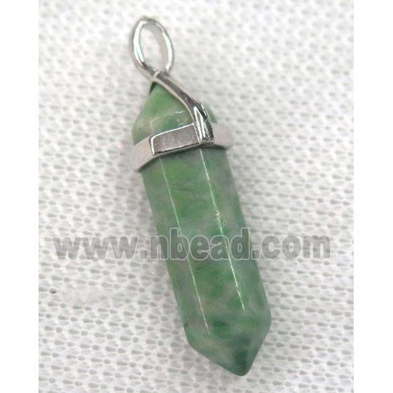 green jade bullet pendant