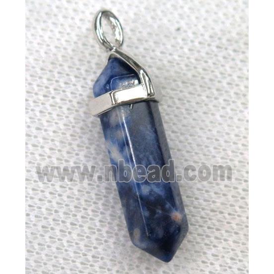 blue Sodalite bullet pendant