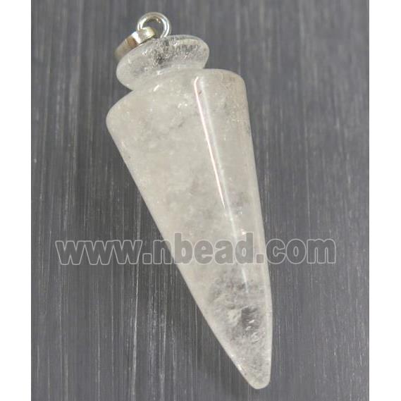 Clear Quartz bullet pendant