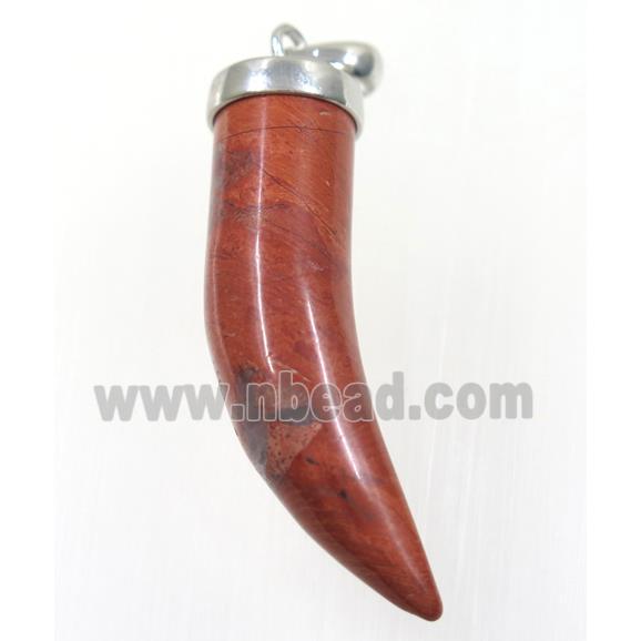 red jasper horn pendant