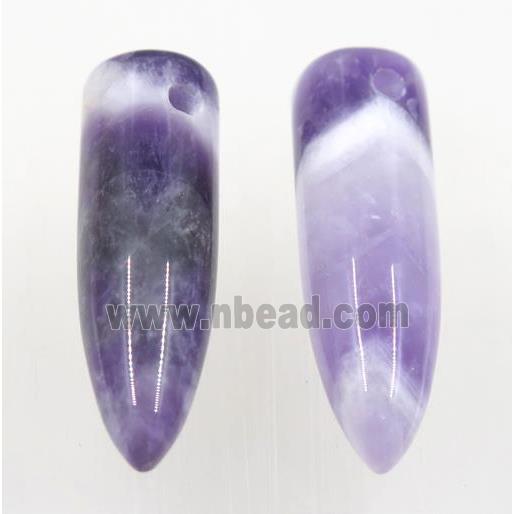 purple Dogtooth Amethyst bullet pendant