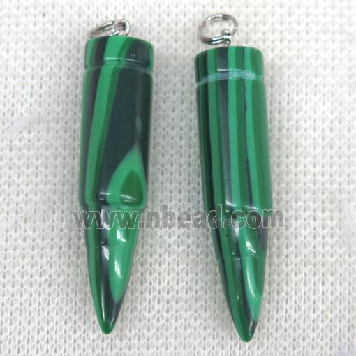 green Malachite bullet pendant