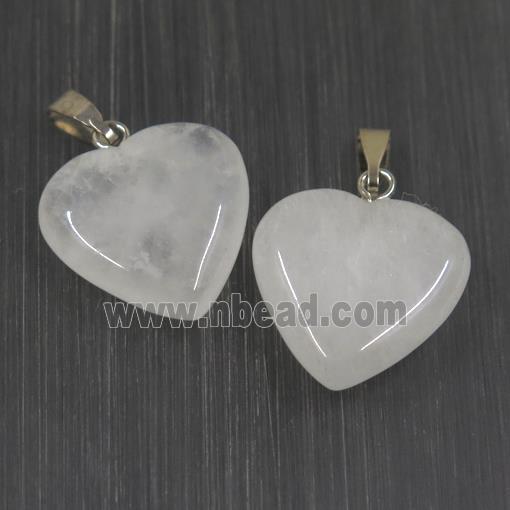 Clear Quartz heart pendant